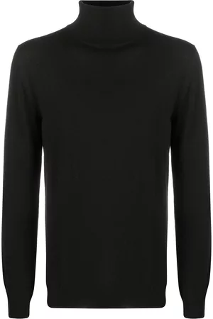ZANONE Men Turtleneck Sweaters - Rib-trimmed roll neck jumper - Black