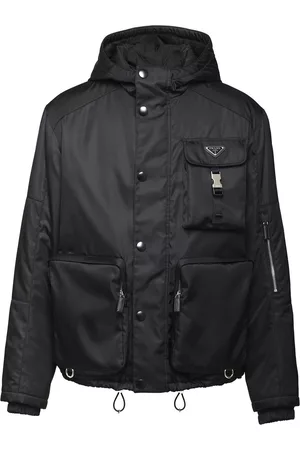 Prada Men Sports Jackets - Re-Nylon multi-pocket jacket - Black