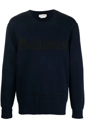 Alexander McQueen Intarsia-knit logo sweater