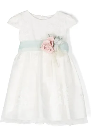 Mimilù Lace-appliqué short-sleeve dress