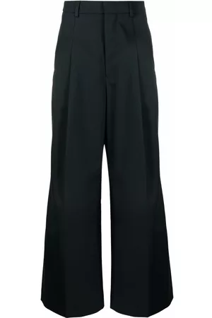 Ami Men Formal Pants - Wide-legged tailored trousers - Green