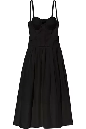 Proenza Schouler Women Pleated Dresses - Pleated bustier dress - Black