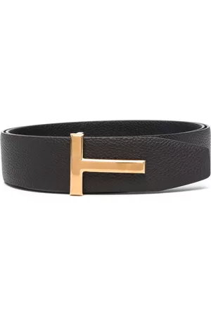 Tom Ford Men Belts - T-buckle reversible leather belt - Brown