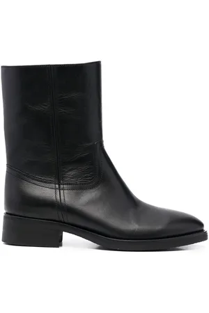 Maison Margiela Almond-toe leather ankle boots
