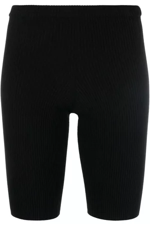 Dsquared2 Women Shorts - Ribbed-knit cycling shorts - Black