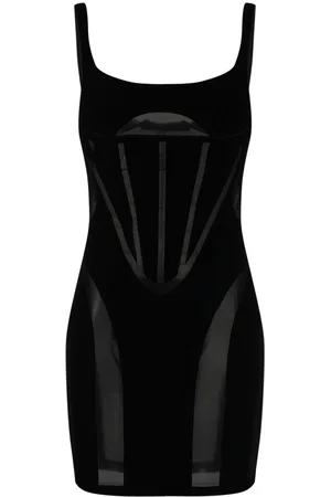 Wolford X semi-sheer panelled minidress