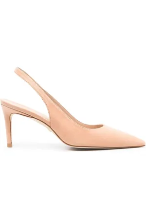 Stuart Weitzman Pointed toe suede slingback pumps