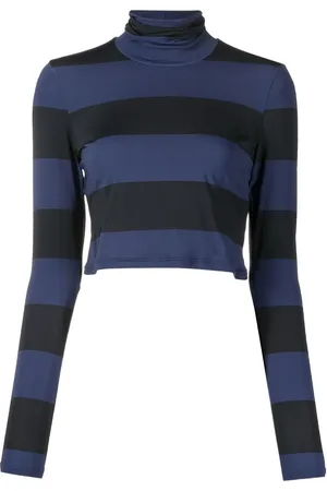Cynthia Rowley Striped roll-neck top