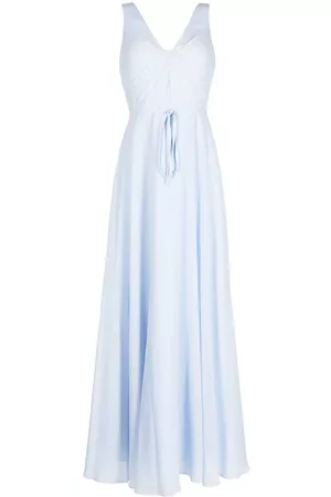 Marchesa Notte Women Evening Dresses - Rear tie-fastening detail gown - Blue