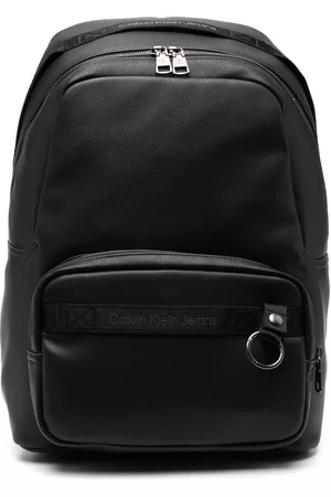 Calvin Klein Men Rucksacks - Logo-detail zip-up backpack - Black