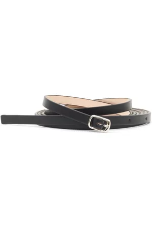 Maison Margiela Men Belts - Skinny leather belt - Black