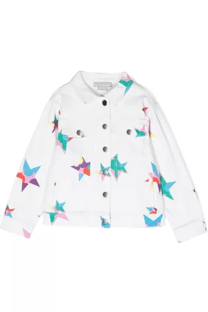 Stella McCartney Girls Denim Jackets - Star-print denim jacket - White