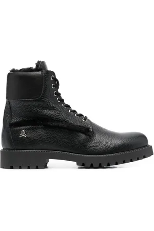 Philipp Plein The Hunter shearling lined leather boots