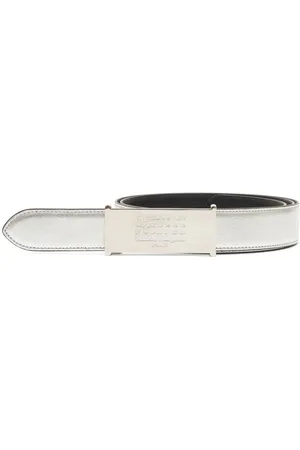 Maison Margiela Numeric logo-plaque leather belt