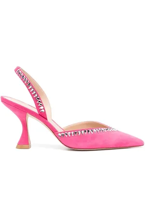 Stuart Weitzman Gemcut XCurve 85mm slingback pumps