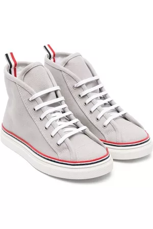 Thom Browne Boys High Top Sneakers - Lace-up fastening high-top sneakers - Grey