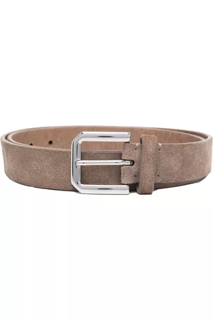 Brunello Cucinelli Men Belts - Buckle-fastening leather belt - Brown