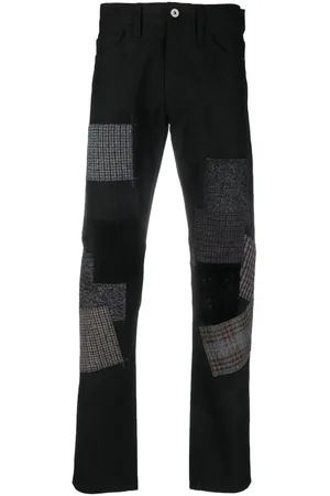 JUNYA WATANABE Patchwork-detail straight-leg jeans