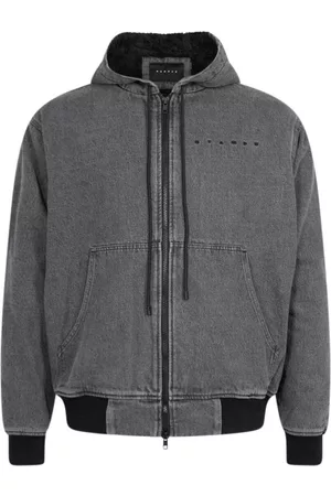STAMPD Denim hooded zip-up jacket - Grey