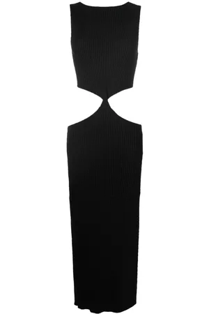 Anna Quan Cutout knitted midi dress - Black