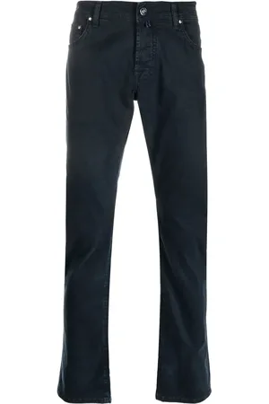 Jacob Cohen Scarf-detail five-pocket straight-leg trousers