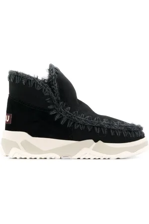 Mou Crochet stitch-trim boot sneakers