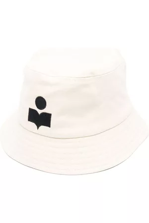Isabel Marant Men Hats - Logo-print bucket hat - Neutrals