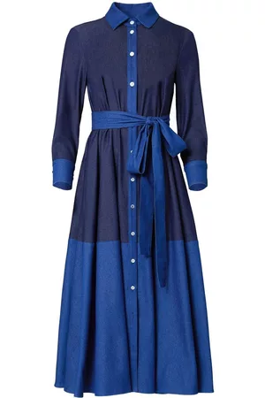 Carolina Herrera Panelled shirt midi dress - Blue
