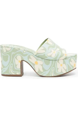 Larroude 90mm floral-print sandals