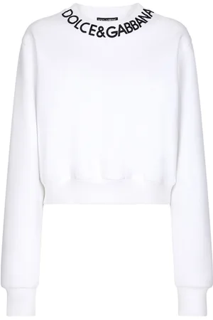 Dolce & Gabbana Logo-embroidered cropped sweatshirt
