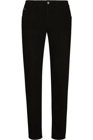 Dolce & Gabbana Logo-appliqué slim-cut jeans