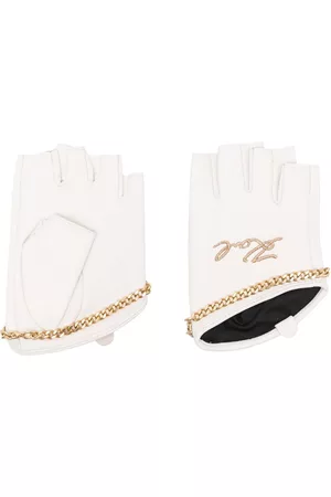 Karl Lagerfeld Women Gloves - K/Signature logo-embroidered gloves - White