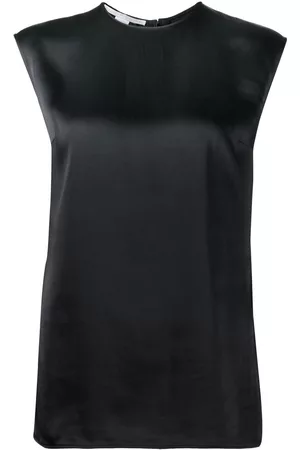 Stella McCartney Sleeveless satin blouse - Black