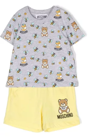 Moschino Teddy Bear panelled tracksuit set - Grey