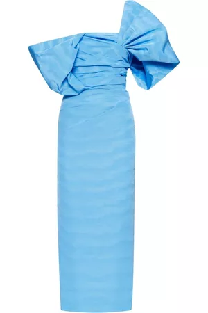 Oscar de la Renta Women Asymmetrical Dresses - Asymmetric gathered dress - Blue