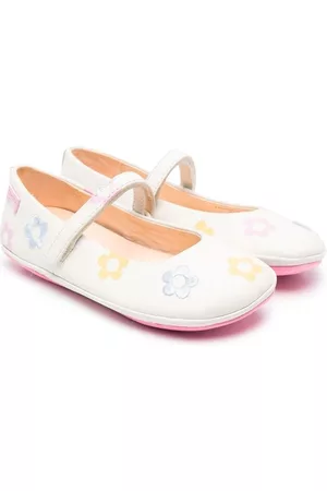 Camper Floral embroidery ballerina shoes - White