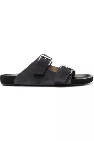 Isabel Marant Men Buckle Sandals - Open-toe double-buckle sandals - Black
