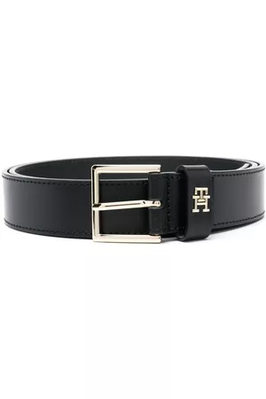 Tommy Hilfiger Belts - Leather logo-lettering belt - Black