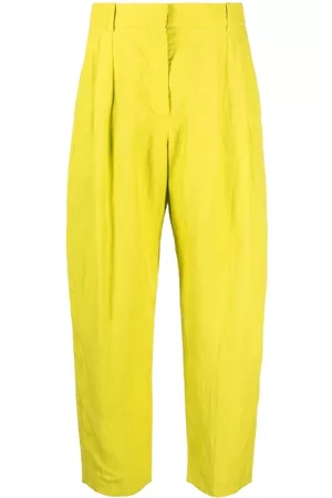 Stella McCartney Straight-leg cropped trousers - Yellow