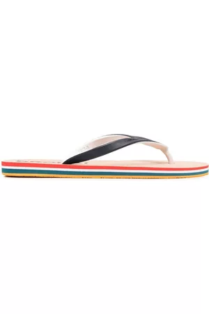 Orlebar Brown Men Sandals - Cork-sole flipflop sandals - Black