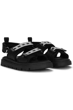 Dolce & Gabbana DG-logo touch-strap leather sandals