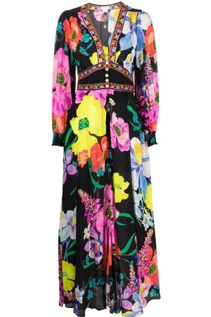 Camilla Women Long Sleeve Maxi Dresses - Long-sleeve maxi dress - Black