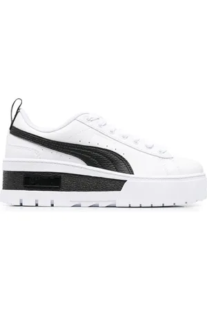 PUMA Colour-block calf-leather sneakers
