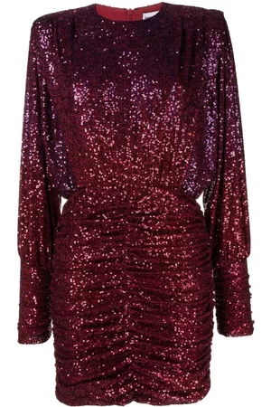 Rebecca Vallance Women Ruched Dresses - Sequin-embellished ruched dress - Red