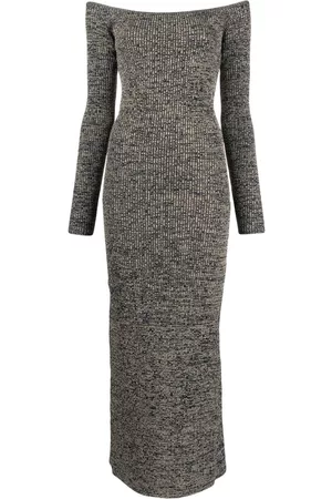 REMAIN Ribbed fitted dress - Grey