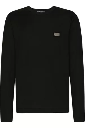 Dolce & Gabbana Men Long Sleeved T-Shirts - DG Essentials long-sleeve T-shirt - Black