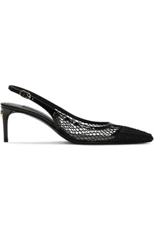 Dolce & Gabbana Fishnet-detail pointed-toe pumps