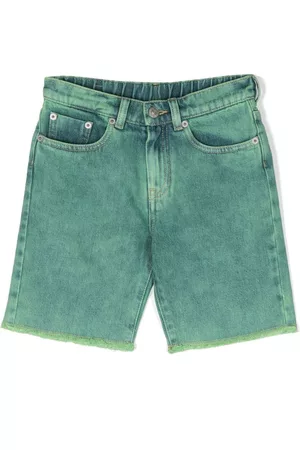 Maison Margiela Logo-patch slim-cut shorts - Green