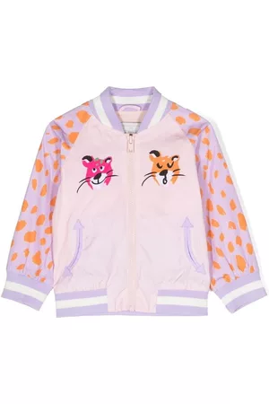 Stella McCartney Bomber Jackets - Animal-print bomber jacket - Pink