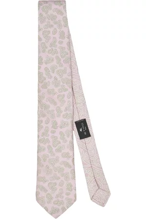 Etro Paisley-print silk tie - Pink
